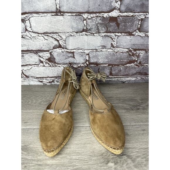 Viscata Barceloneta Tan Brown Suede Lace Espadrilles Mules Women’s 39EU/8.5M US - Picture 14 of 16